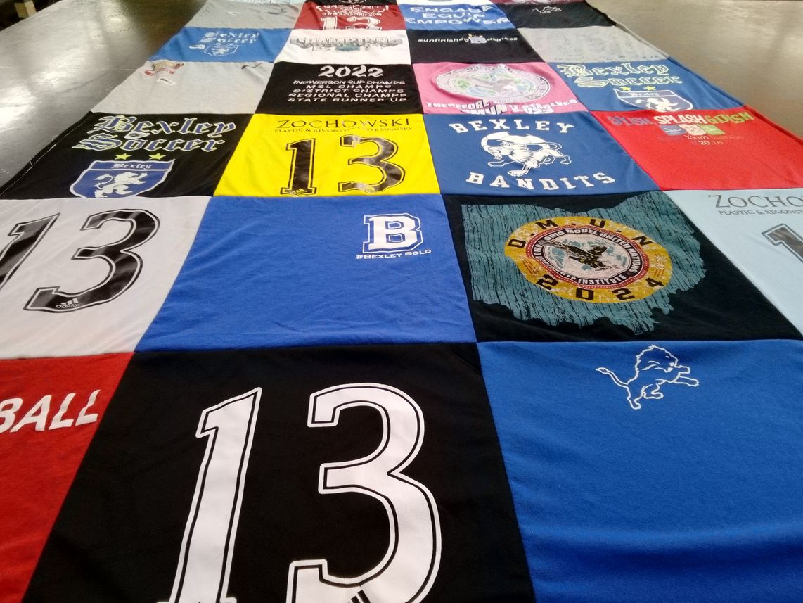 T-shirt quilt featuring bexley soccer, bexley bandits by Jessica from OH