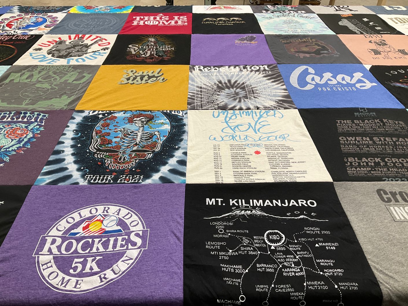 T-shirt quilt featuring colorado rockies by Stacy from CO