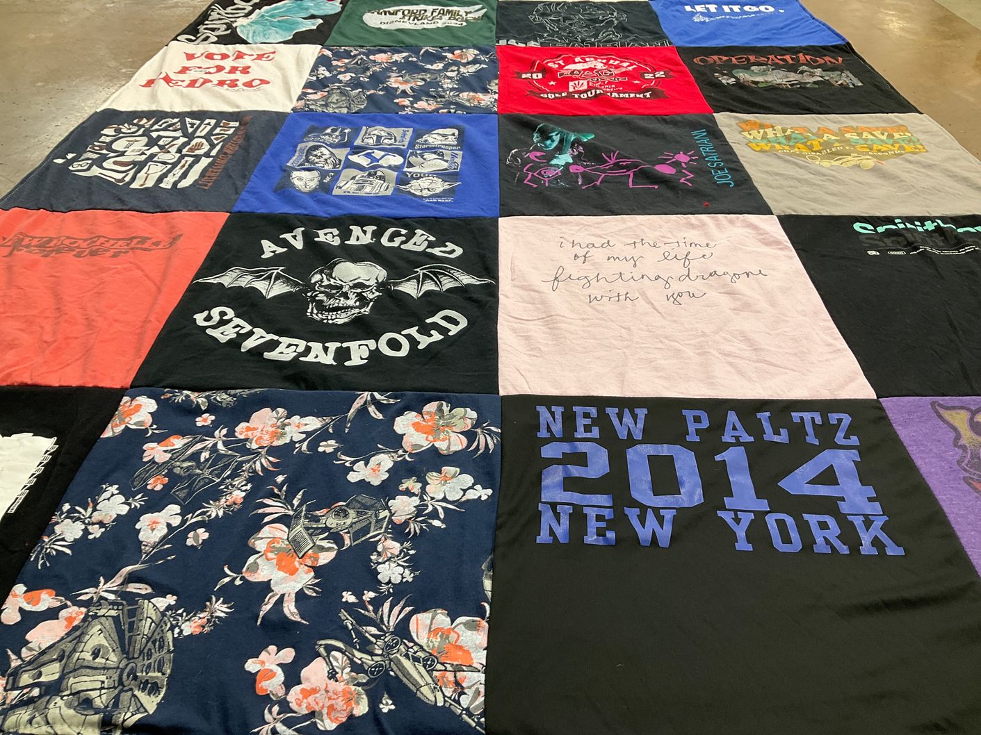 T-shirt quilt from state university of new york at new paltz by Sydney from AZ