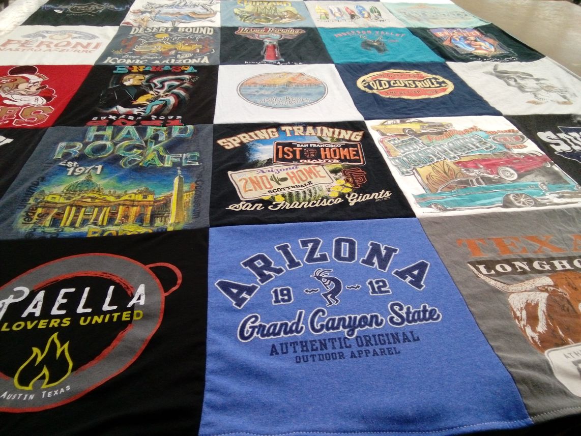 T-shirt quilt featuring texas longhorns by Steve from CA