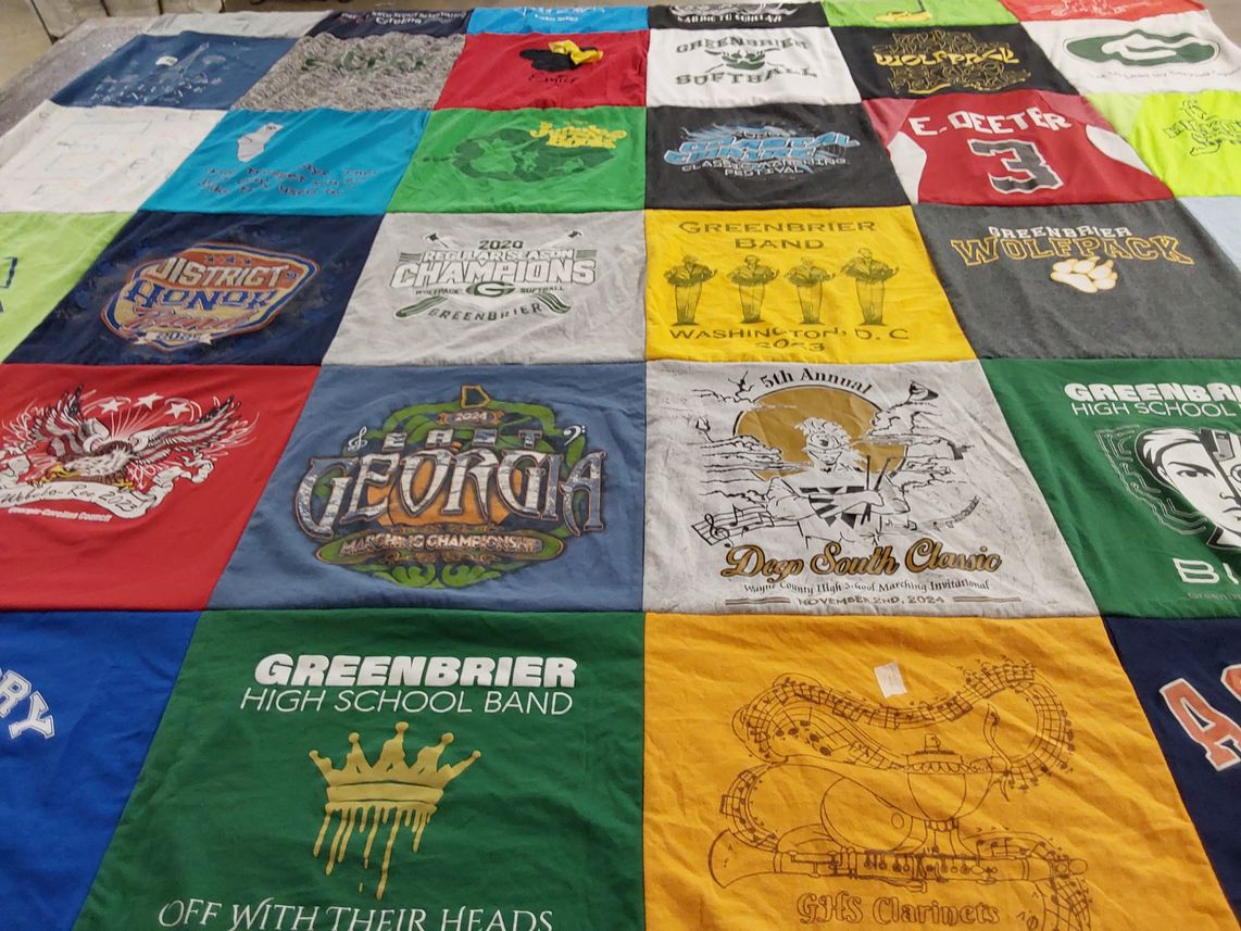 T-shirt quilt featuring greenbrier wolfpack by Tawnya from GA