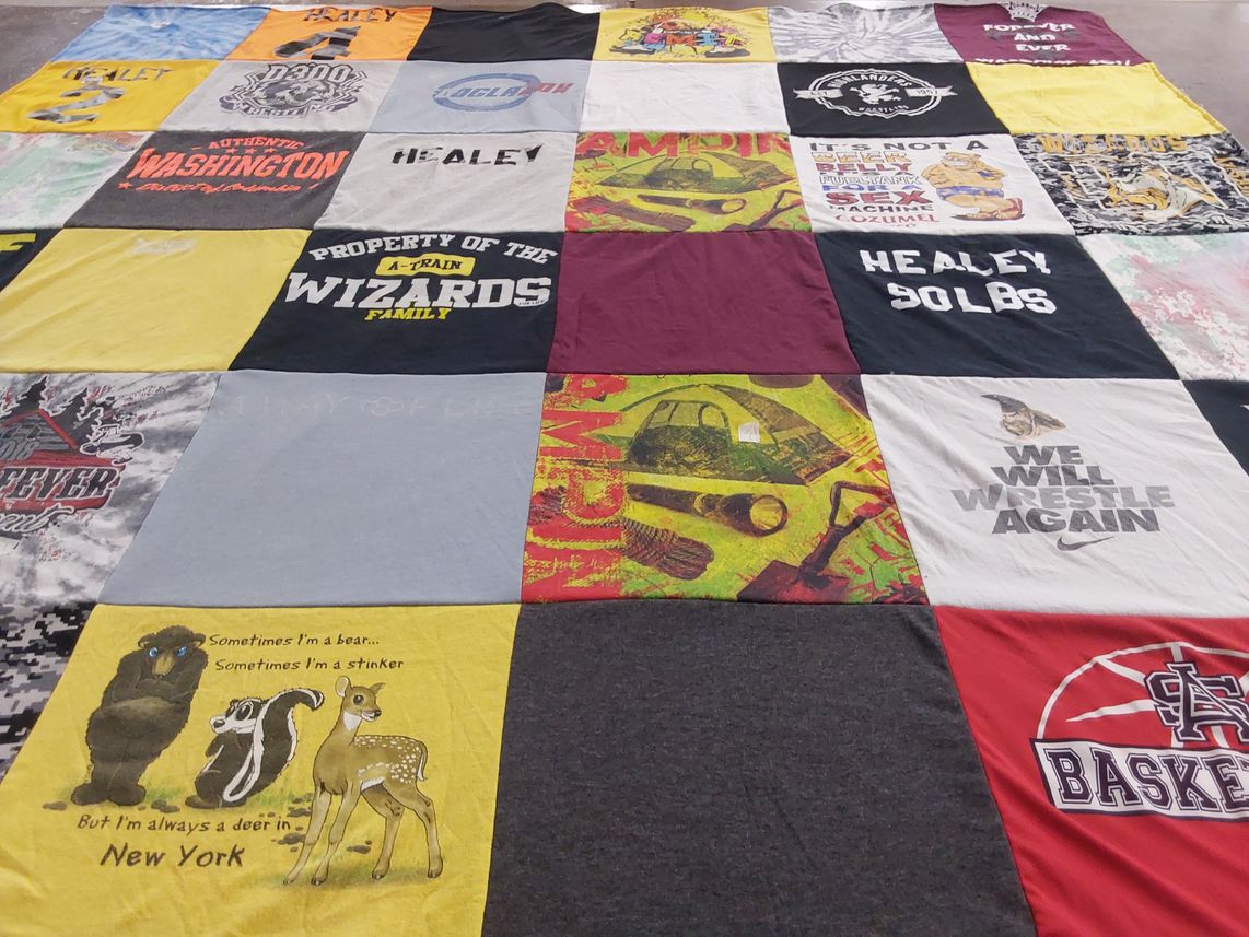 T-shirt quilt featuring st. charles east basketball team by Elizabeth from IL