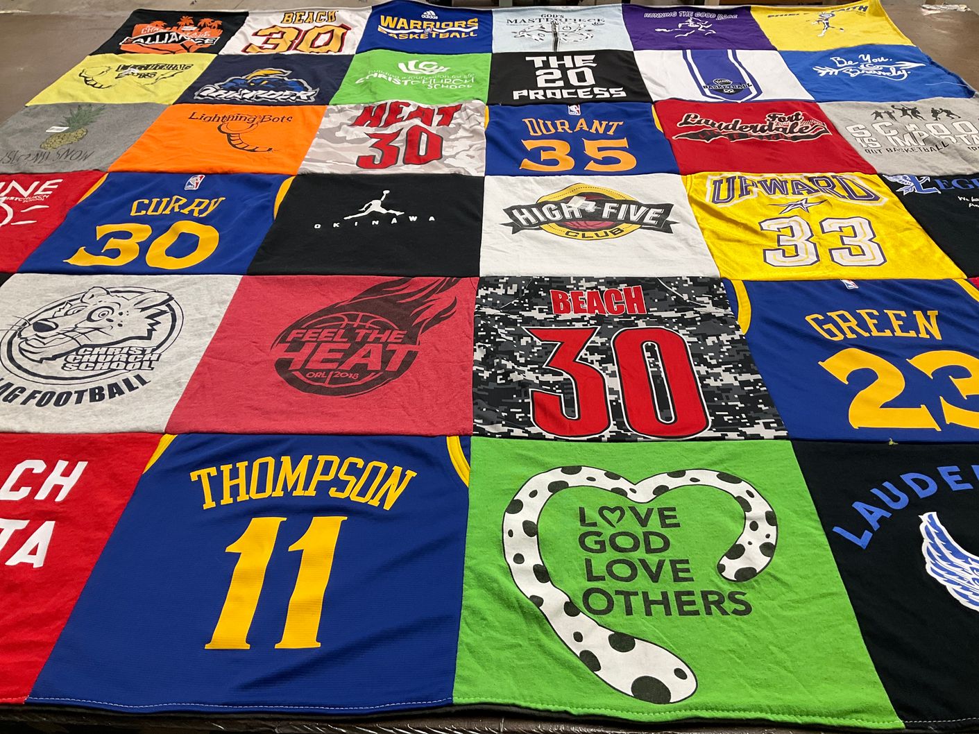 T-shirt quilt featuring golden state warriors by DIANE from FL