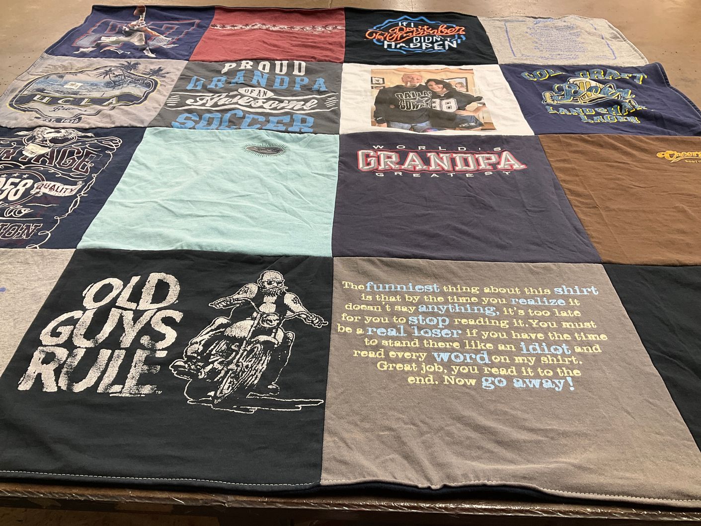 T-shirt quilt from university of california, los angeles by Judy from CA