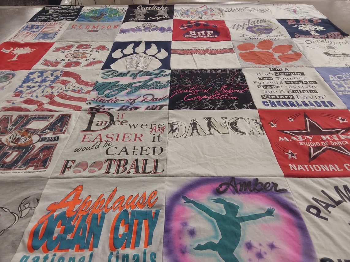 T-shirt quilt from clemson university by Robin from SC