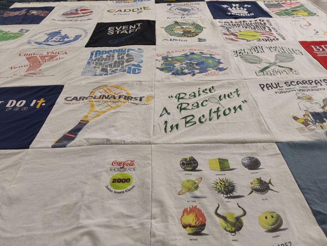 T-shirt quilt from furman university by Robin from SC