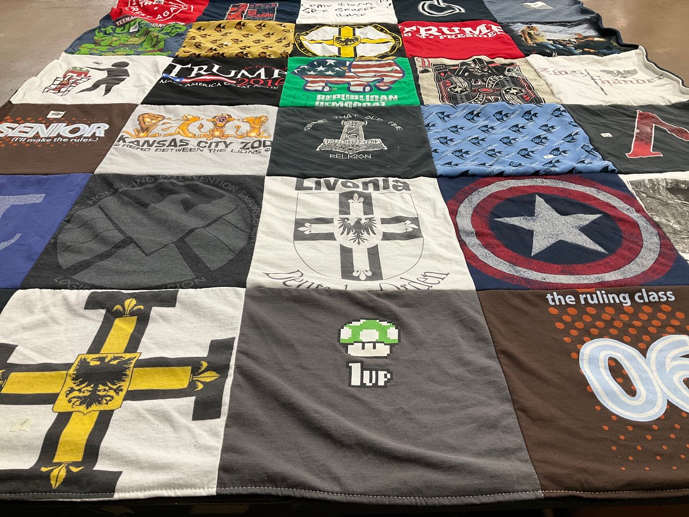 T-shirt quilt from livonia high school by Alexis from NE