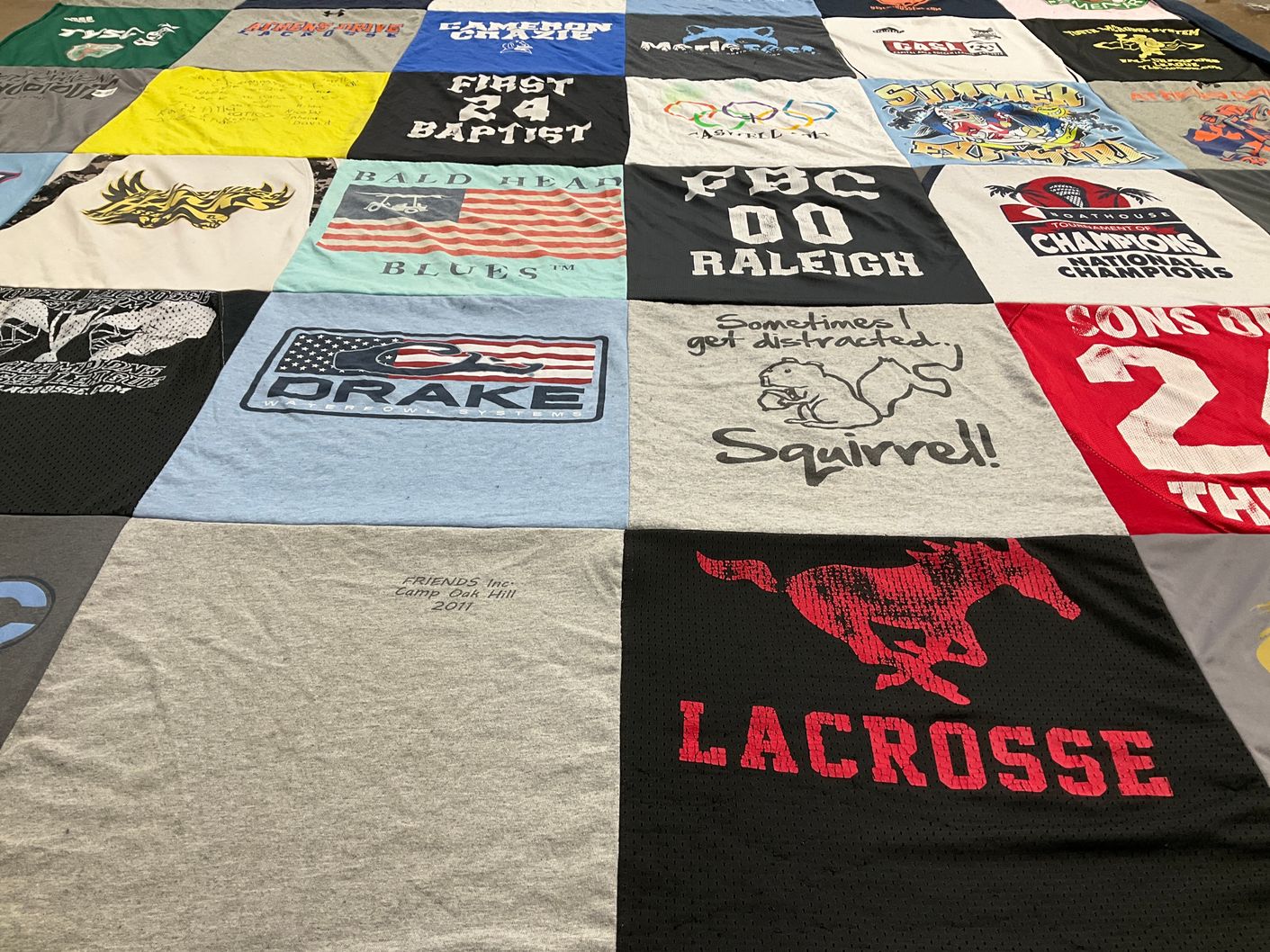 T-shirt quilt from drake university by Noel from NC