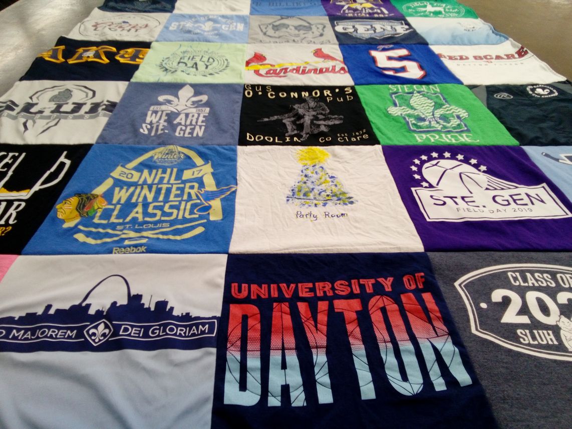 T-shirt quilt from university of dayton by laura from MO