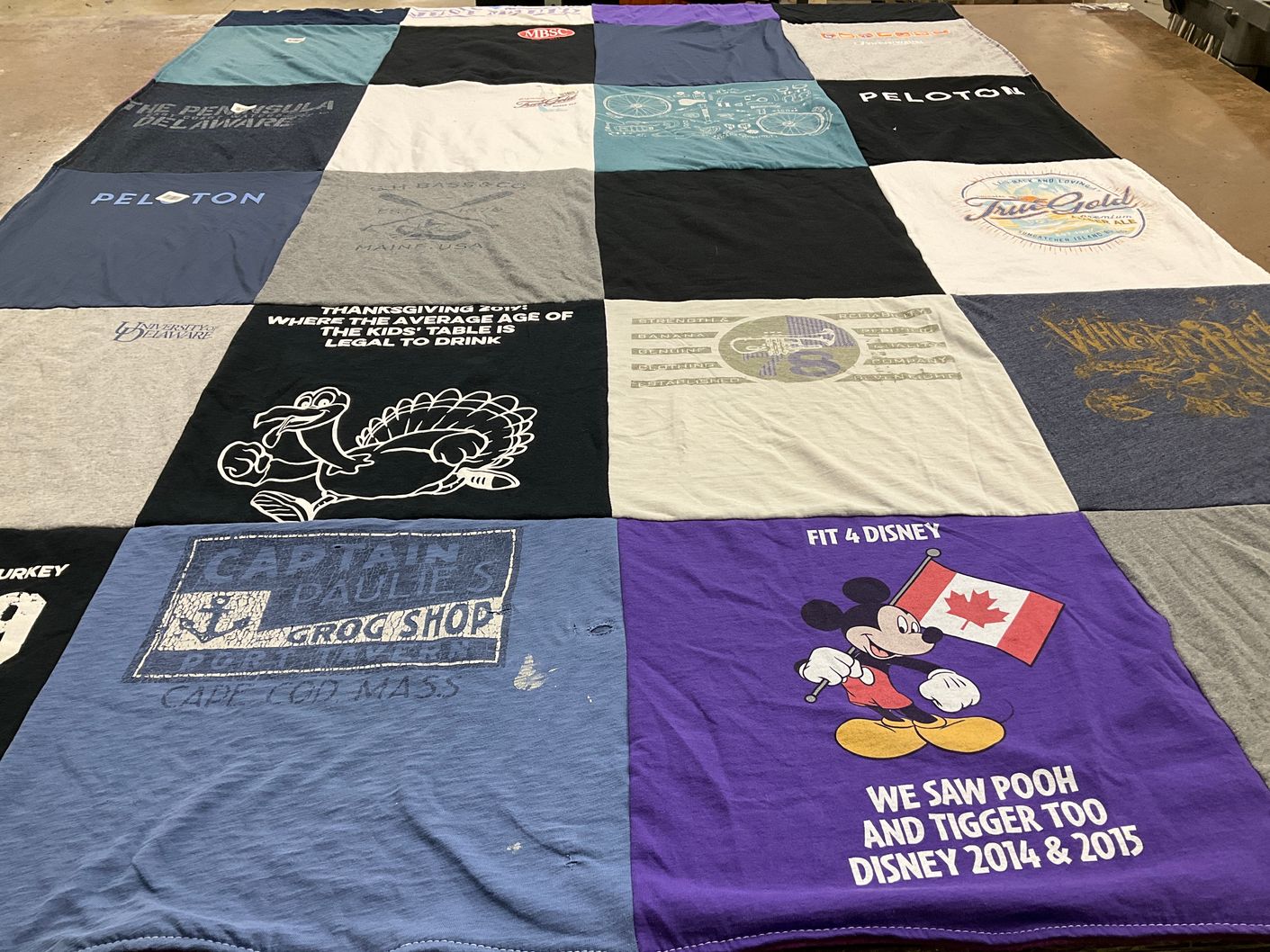 T-shirt quilt from university of delaware by Heather from MD