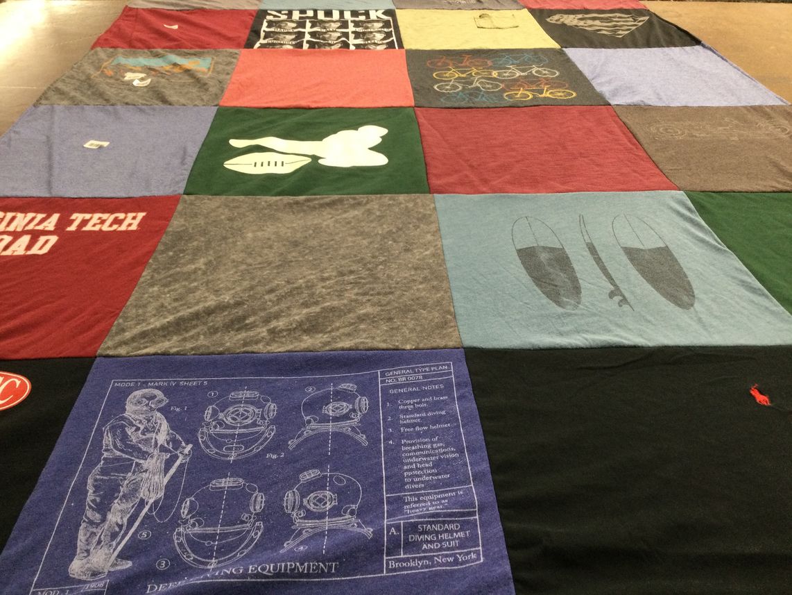T-shirt quilt from virginia tech university by Heather from WA