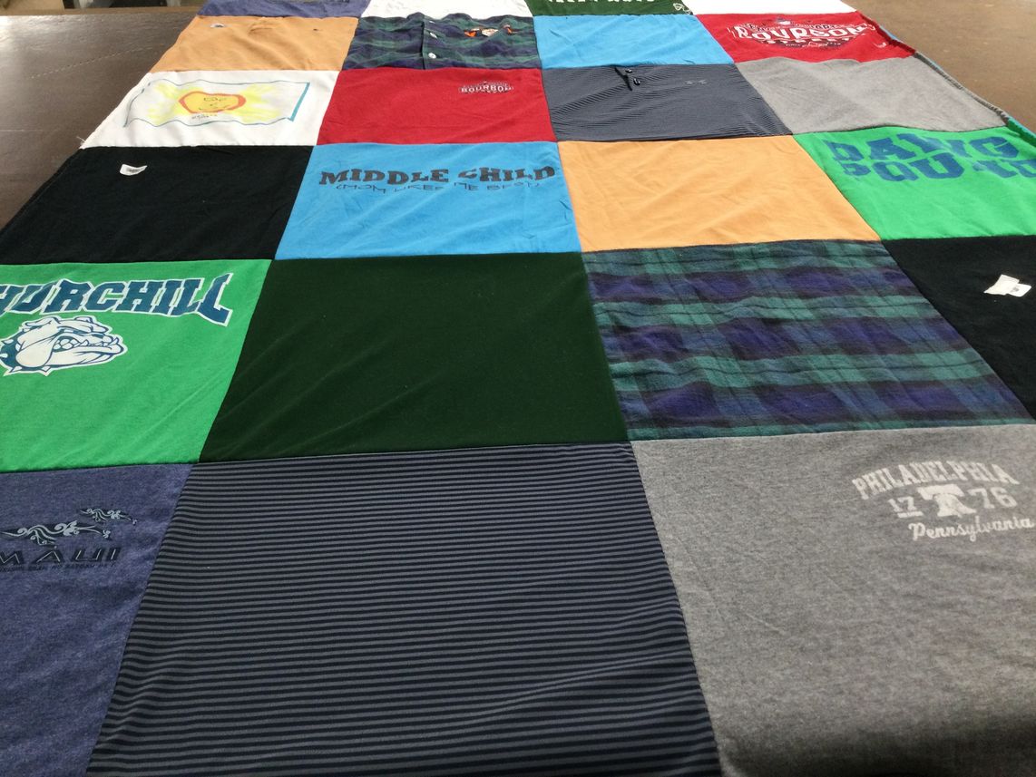 T-shirt quilt from churchill high school by Heather from CA