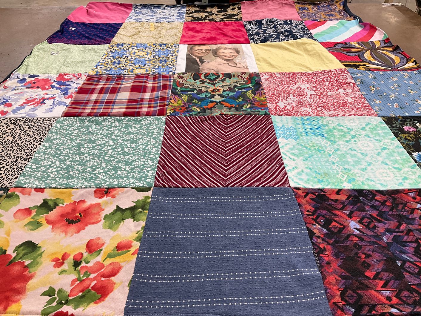 T-shirt quilt with quilting, crafting themes by Brittany from TX