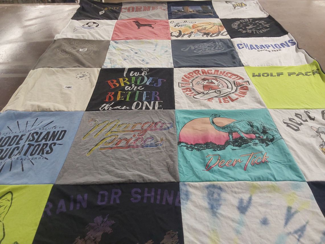 T-shirt quilt from narragansett high school by Kate from RI