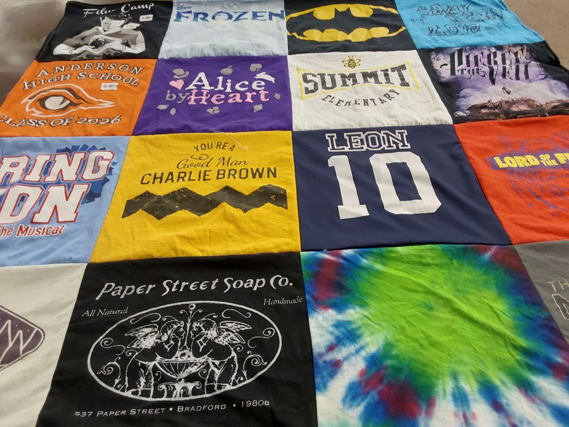 T-shirt quilt from anderson high school, summit elementary by Timothy from OH