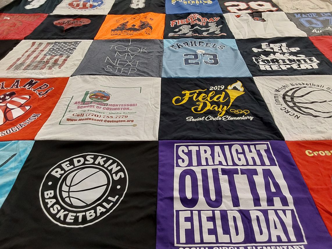 T-shirt quilt featuring redskins basketball by Nicole from GA