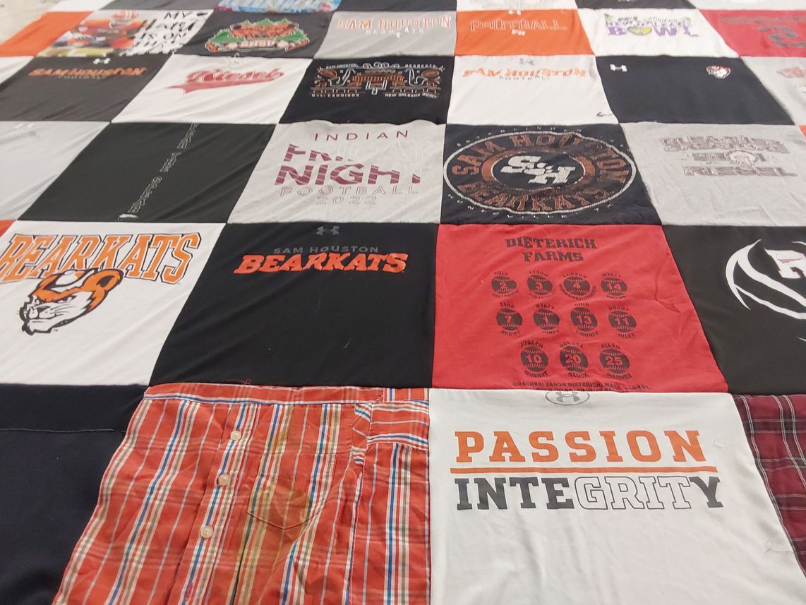 T-shirt quilt featuring sam houston state university bearkats by Kyla from TX