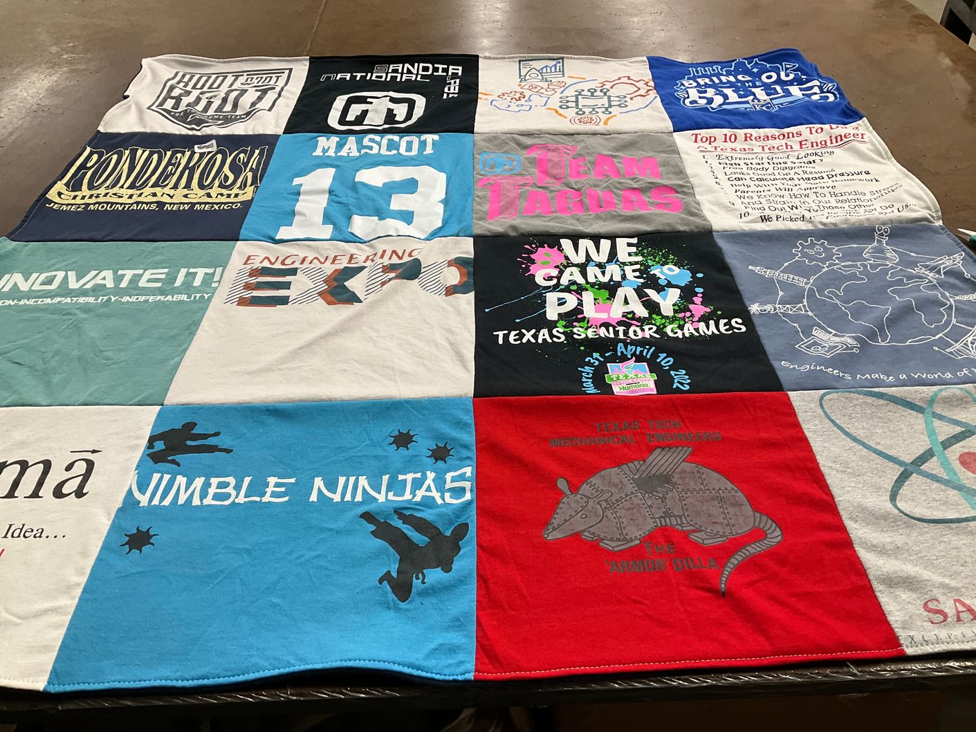 T-shirt quilt from texas tech university by Lisa from TX