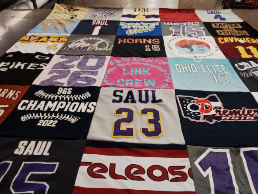 T-shirt quilt from northern royalton high school by Tammy from OH