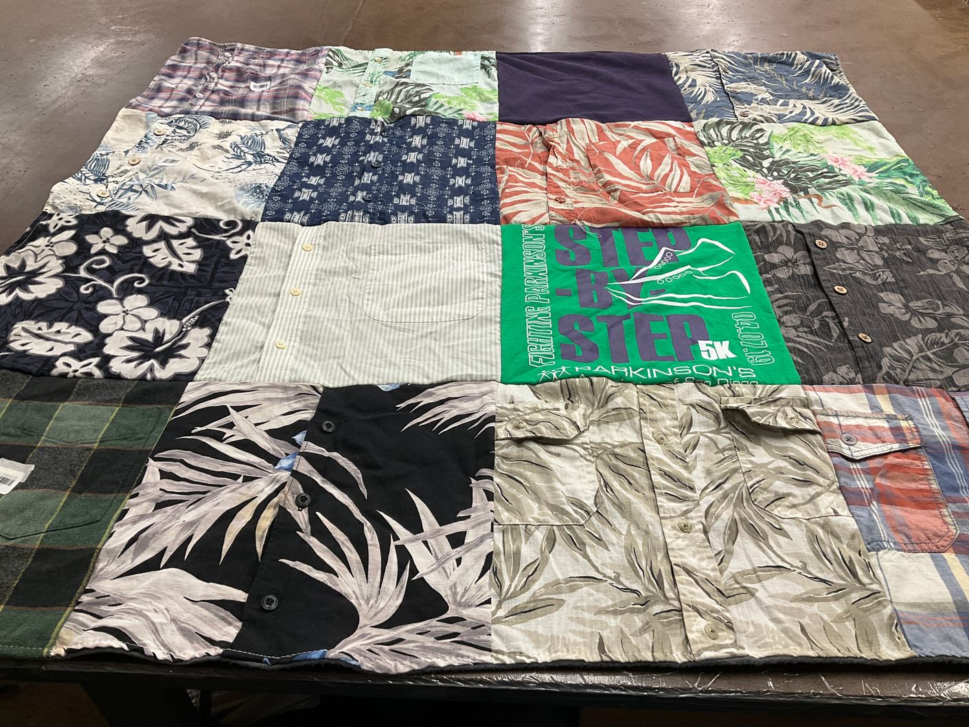 T-shirt quilt with running, community events themes by Eric from CA