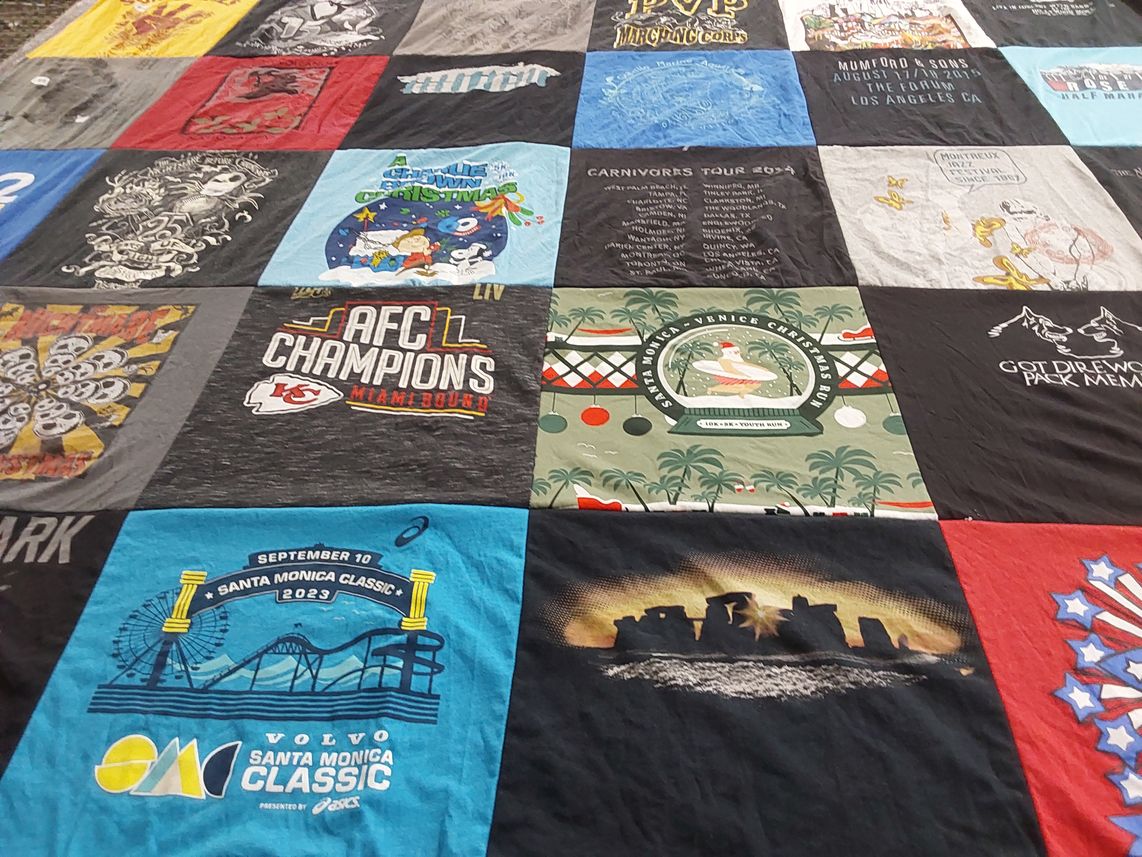 T-shirt quilt featuring kansas city chiefs by Michelle from CA