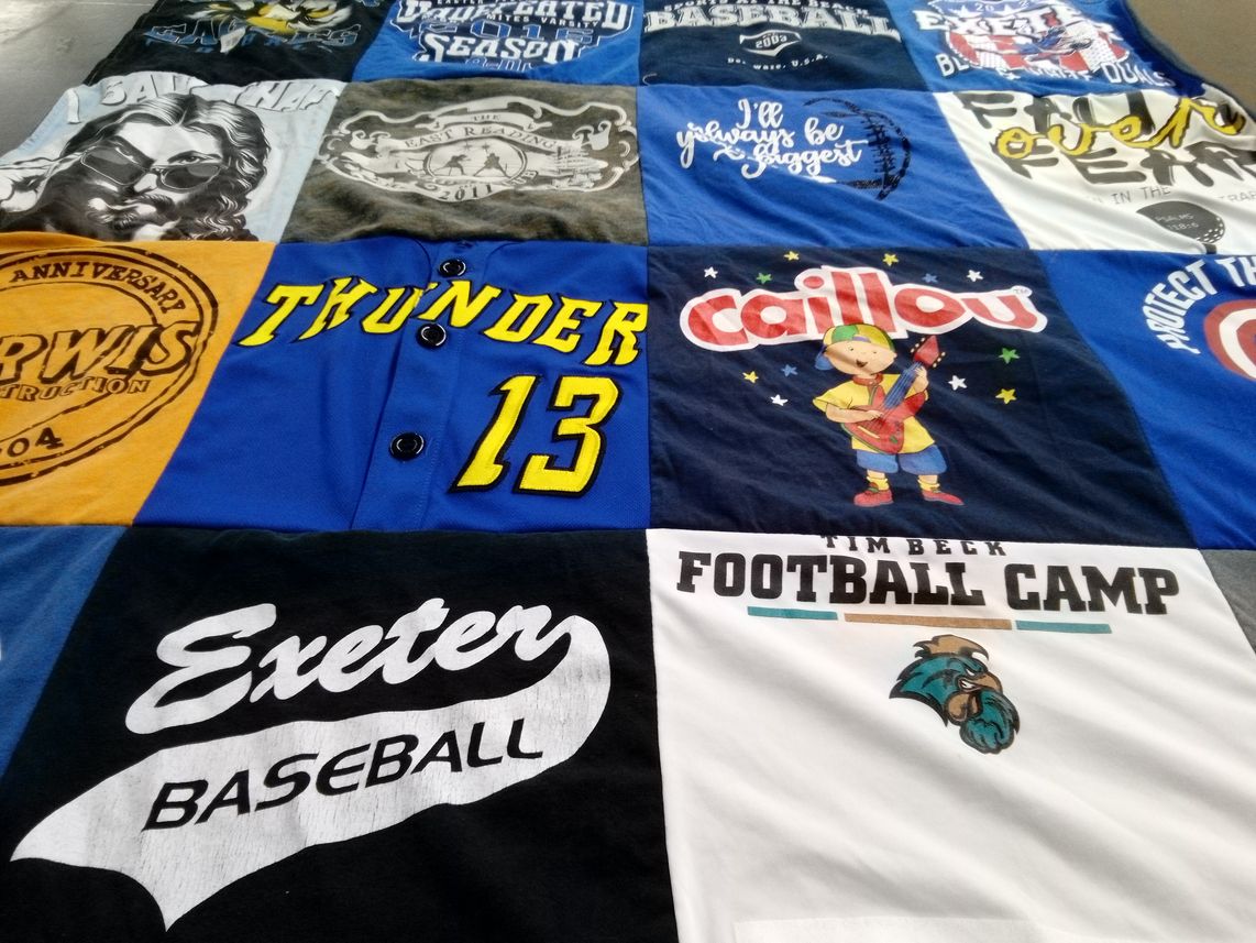 T-shirt quilt featuring thunder by Rachel from PA