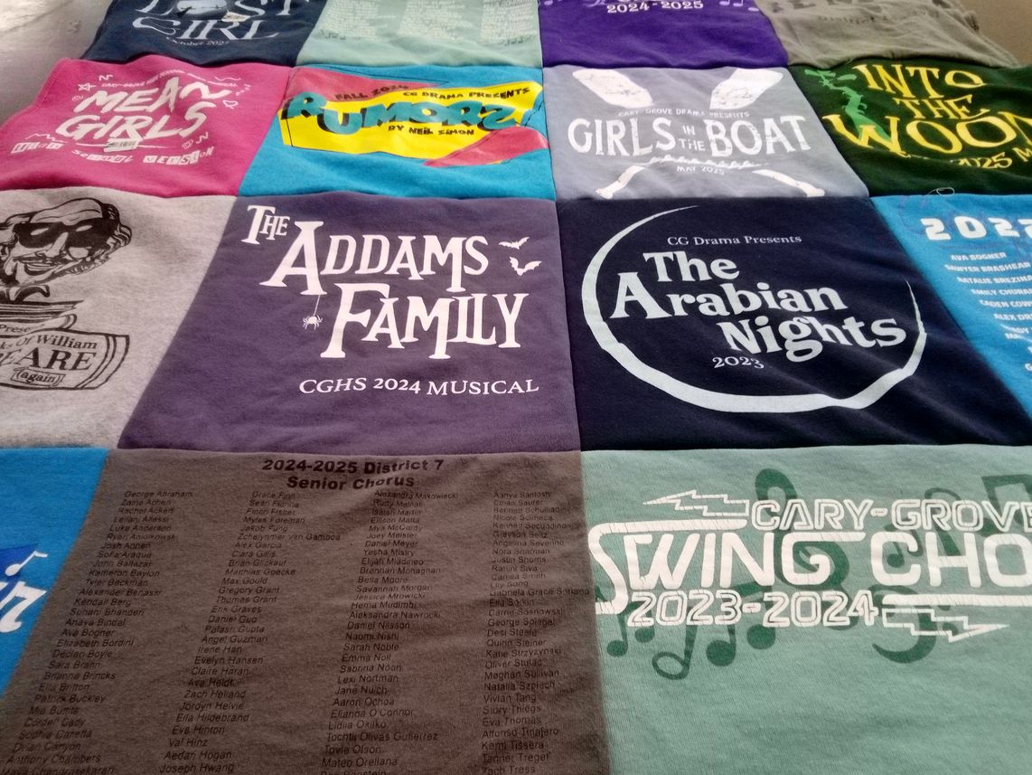 T-shirt quilt from cary-grove high school by Jenette from IL