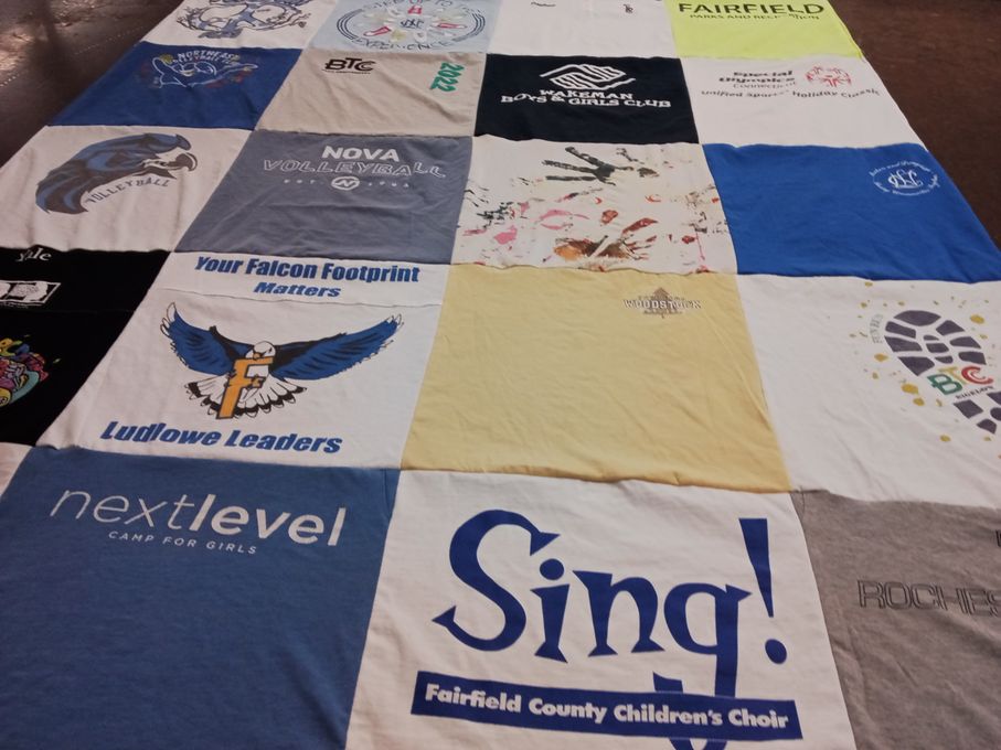 T-shirt quilt from nova university by Chrys from CT