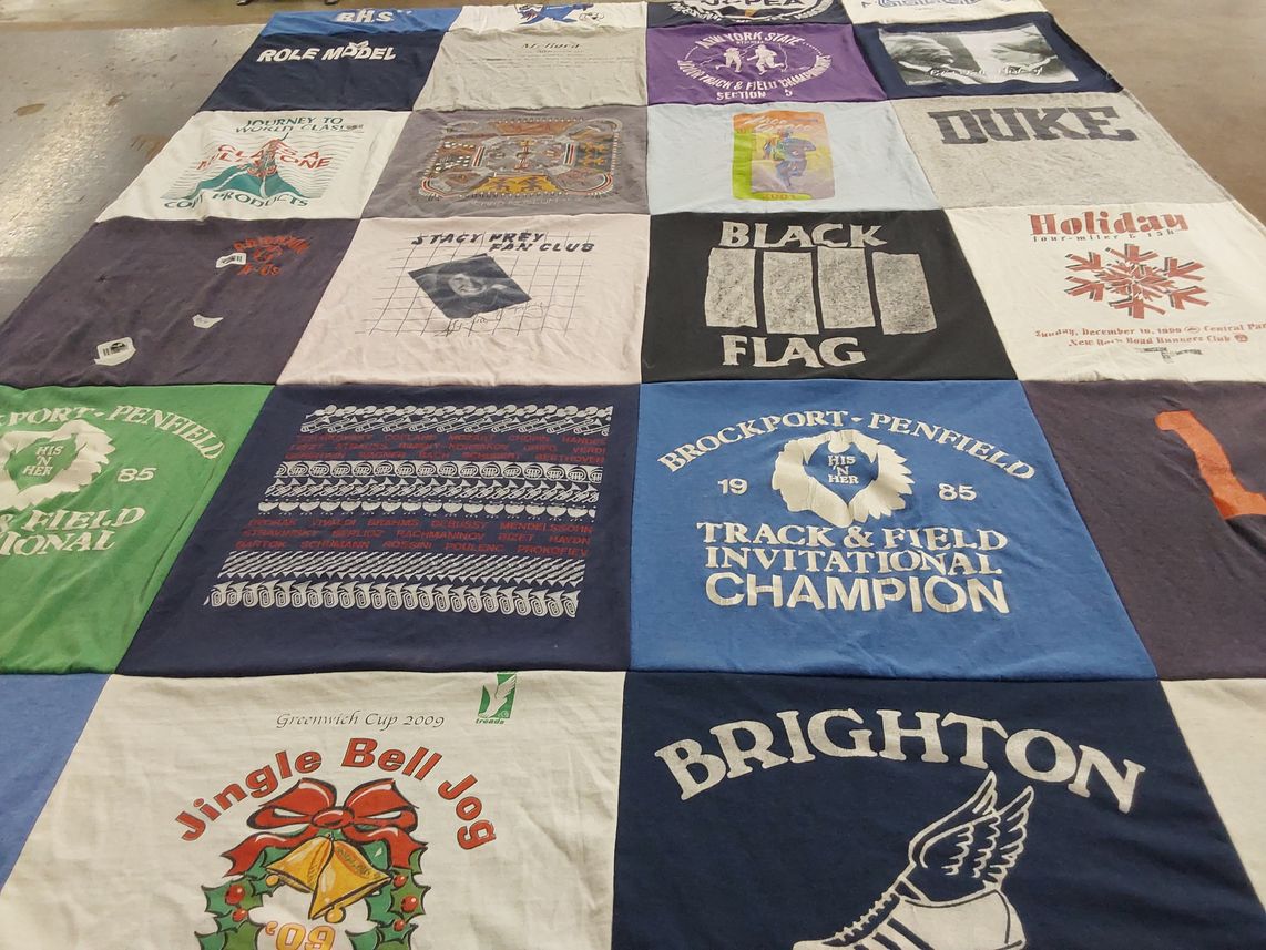 T-shirt quilt from brockport penfield high school by Chrys from CT