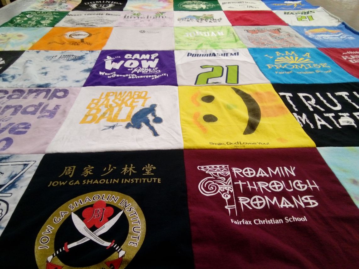 T-shirt quilt from fairfax christian school by Karri from VA