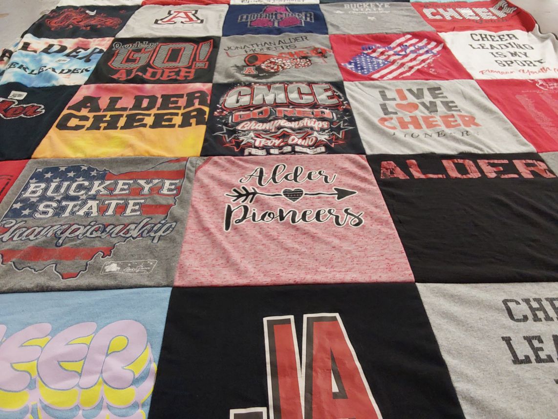 T-shirt quilt from alder high school by Terrie from OH