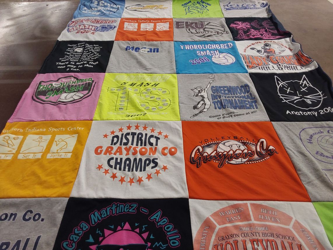 T-shirt quilt featuring grayson county high school by Melanie from KY
