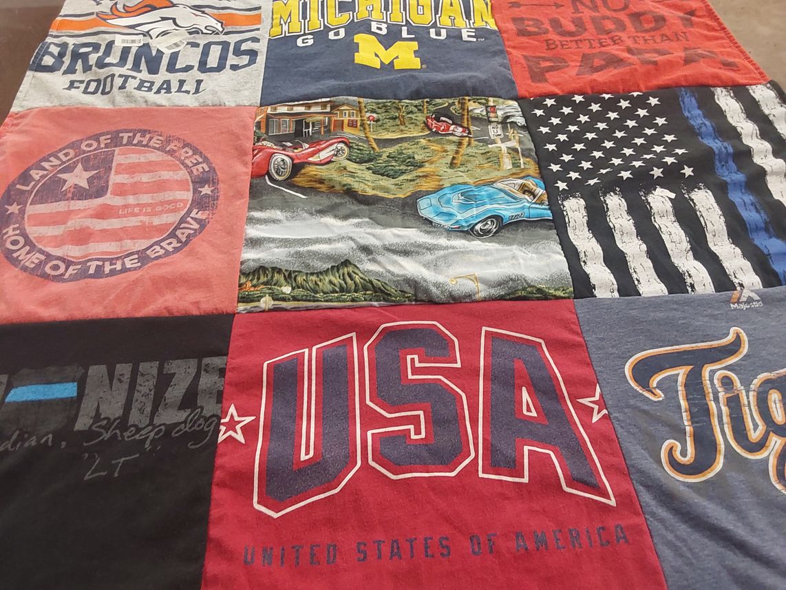 T-shirt quilt featuring denver broncos by Gail from FL