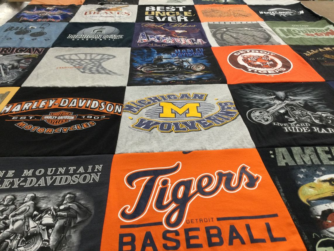 T-shirt quilt featuring detroit tigers baseball by Cathy from GA