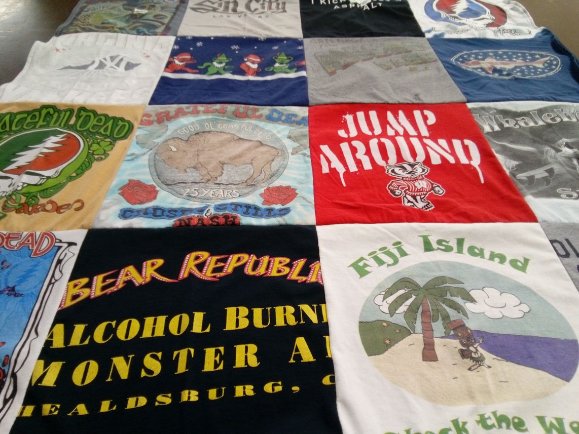 T-shirt quilt featuring university of wisconsin by Valerie from VA