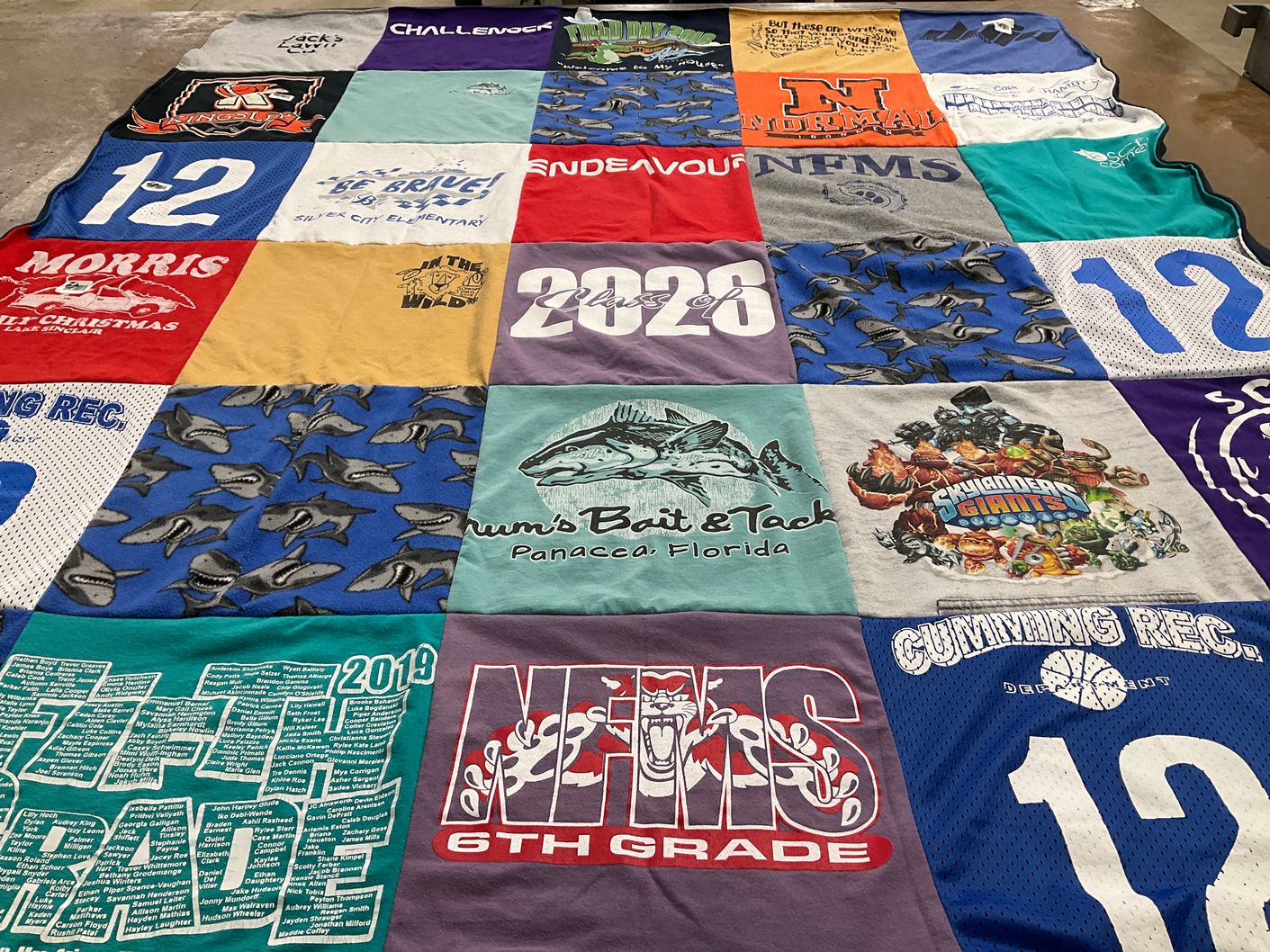 T-shirt quilt from nfm middle school by Lynn from IL
