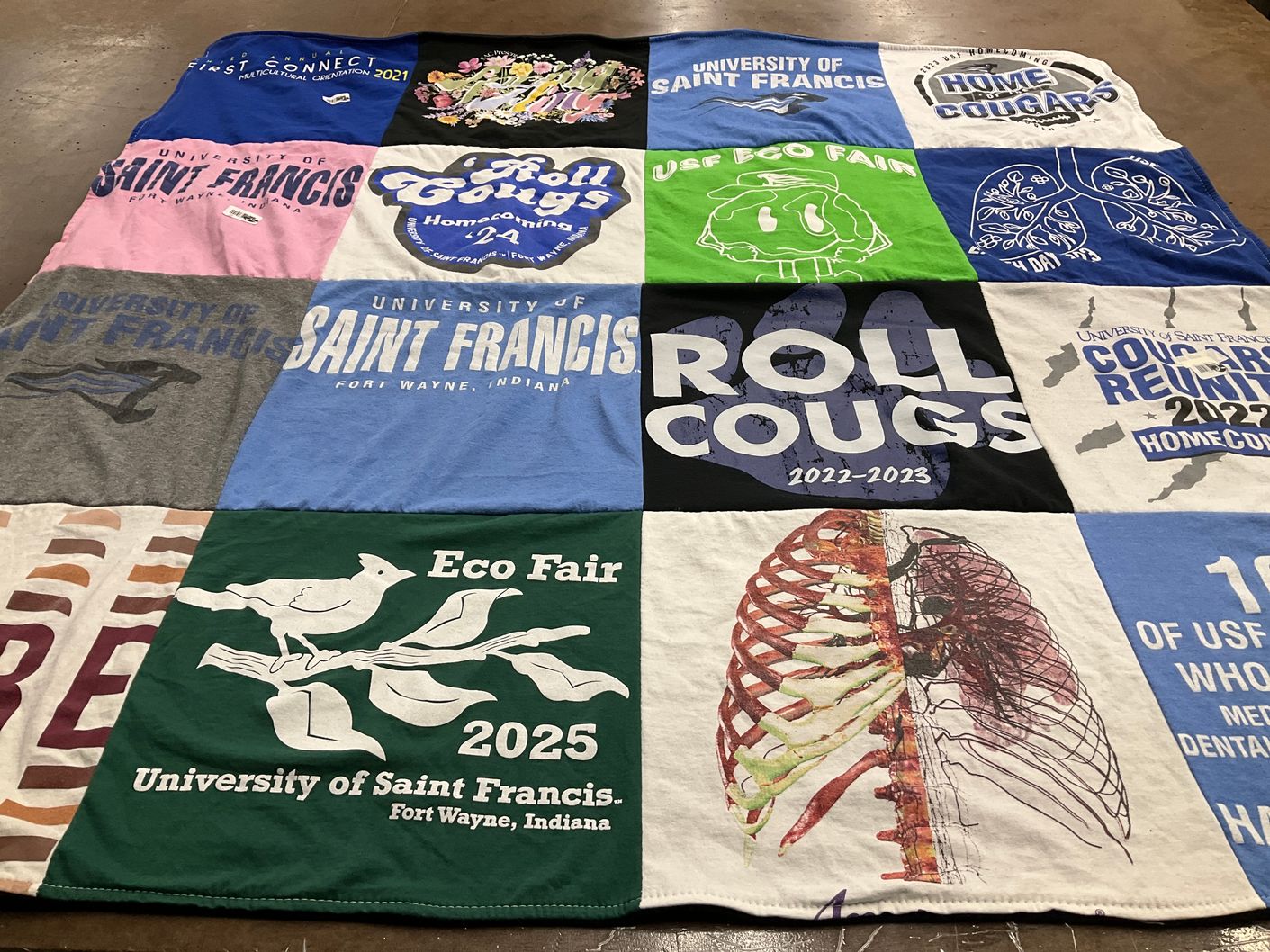 T-shirt quilt featuring cougars by madyson from IN