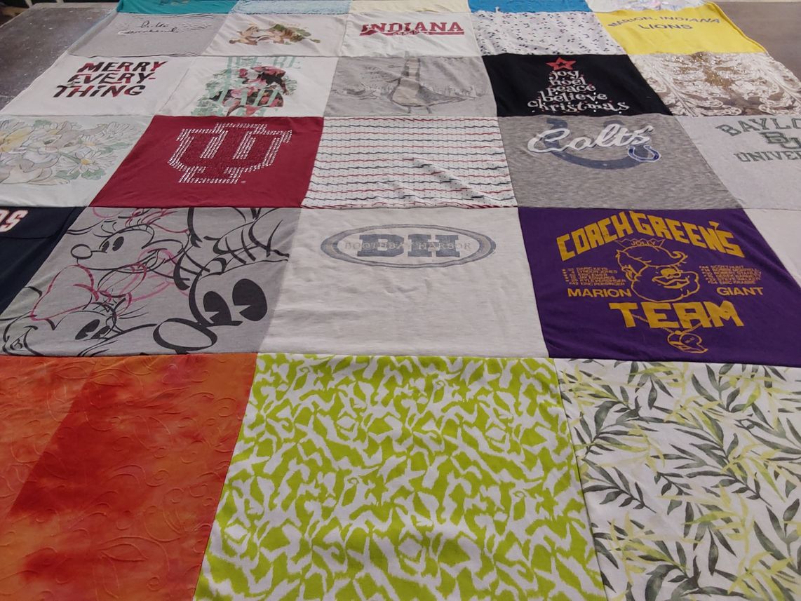 T-shirt quilt from baylor university, indiana university by Amanda from IN