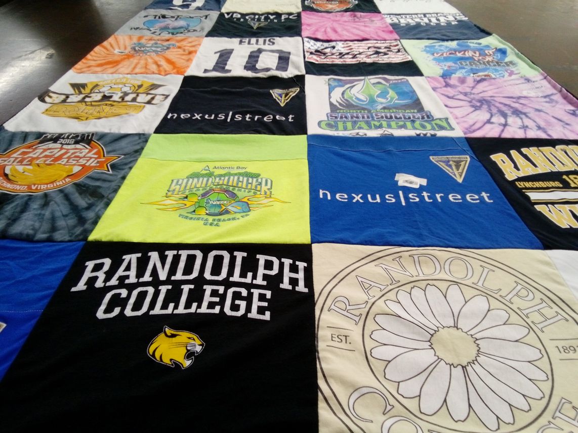 T-shirt quilt from randolph college by Lori from CA