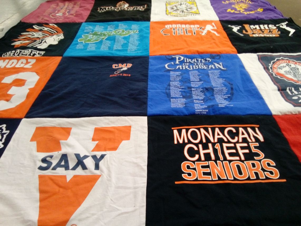 T-shirt quilt from monacan high school by Michelle from VA