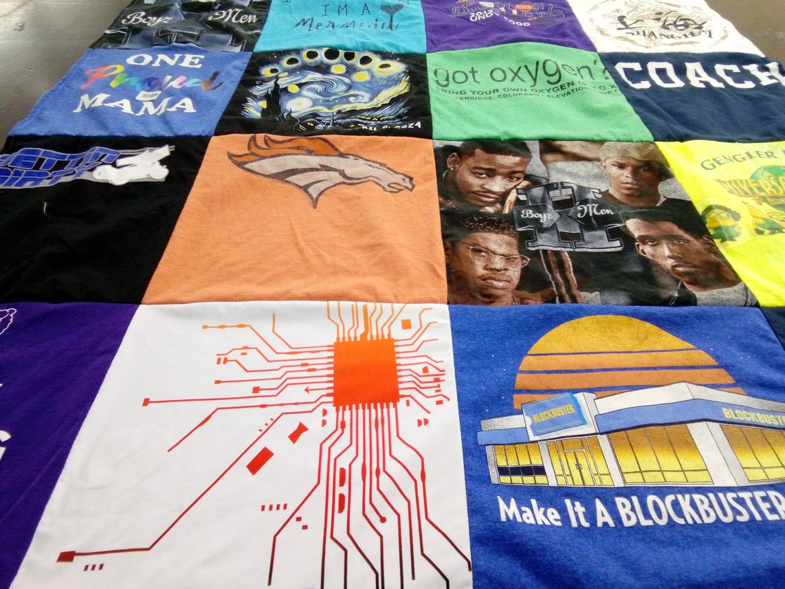 T-shirt quilt featuring denver broncos by Tera from TX