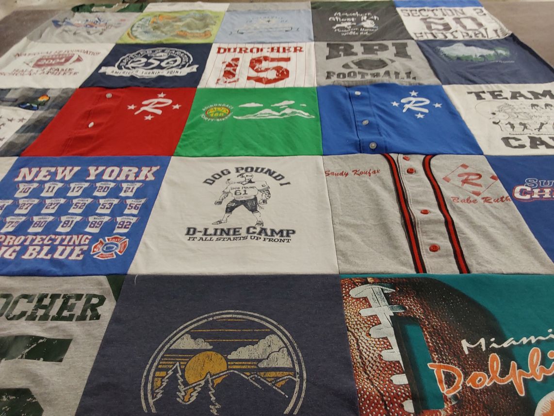 T-shirt quilt featuring miami dolphins by Jeffrey from NY