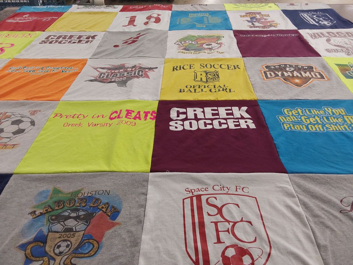 T-shirt quilt featuring space city fc by ted from TX