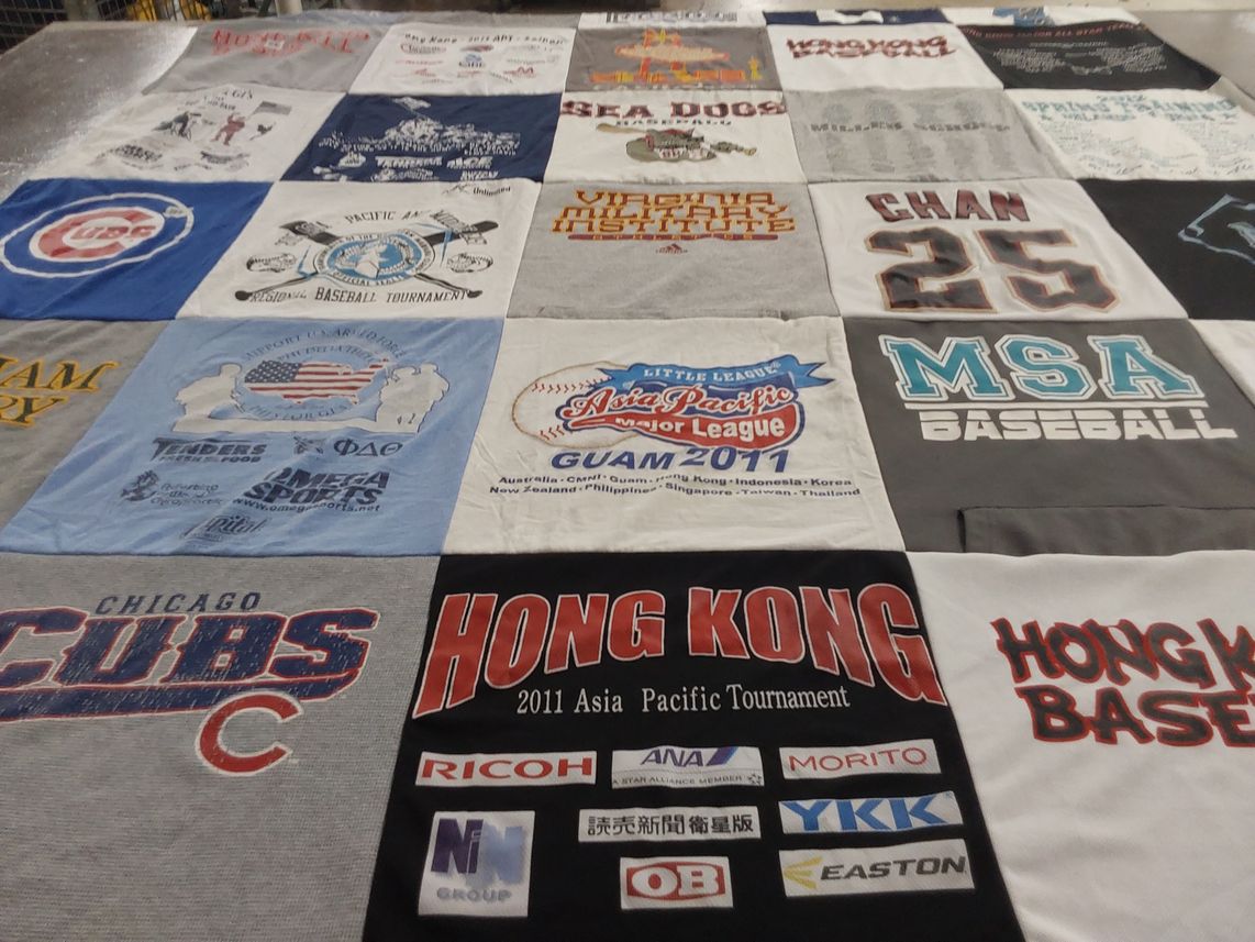T-shirt quilt featuring chicago cubs by Susan from VA