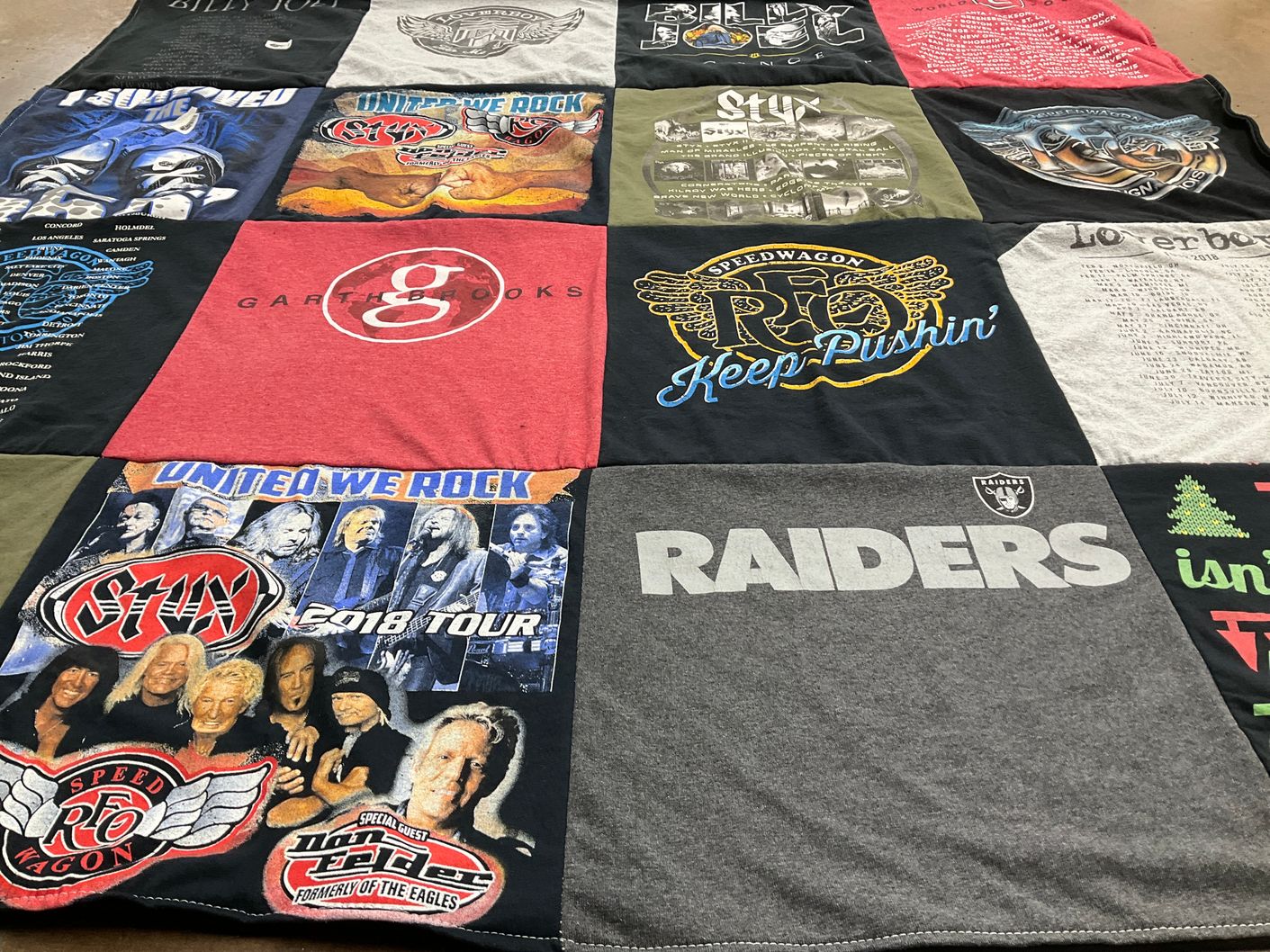 T-shirt quilt featuring raiders by Jacquelyn from KS