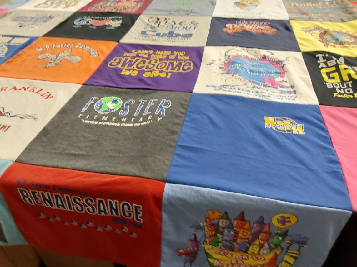 T-shirt quilt from w.p. foster elementary by Charmaine from LA