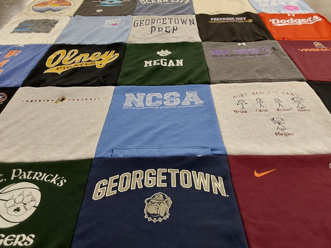 T-shirt quilt featuring georgetown university, st. patrick's tigers by Anne from VA