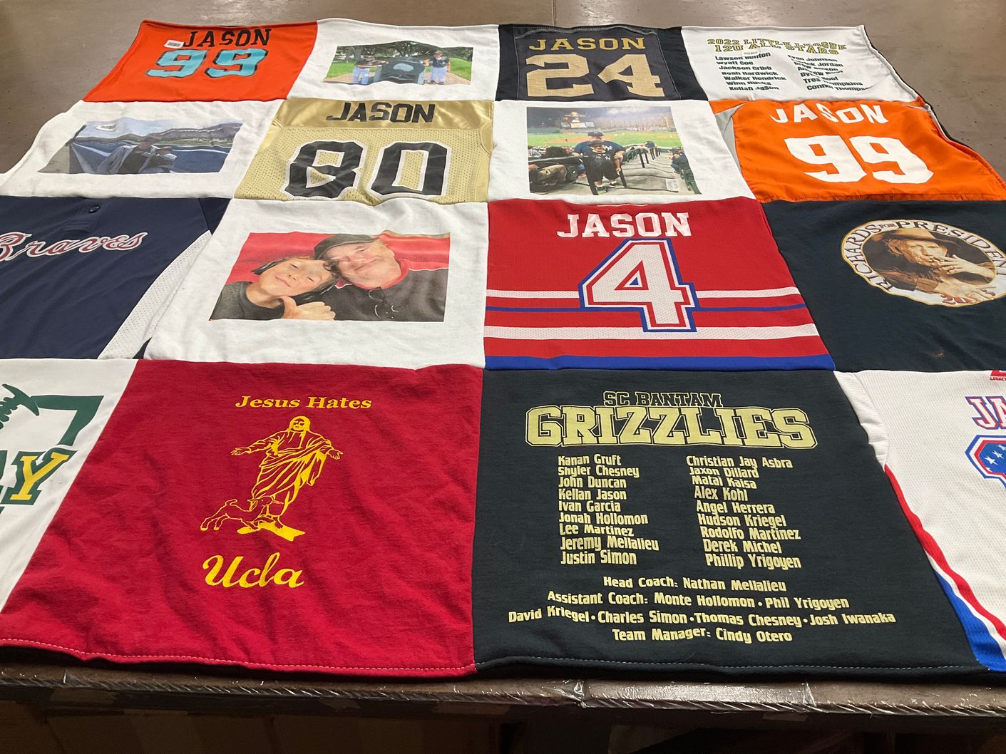 T-shirt quilt featuring sc bangfam grizzlies by Dianna from SC