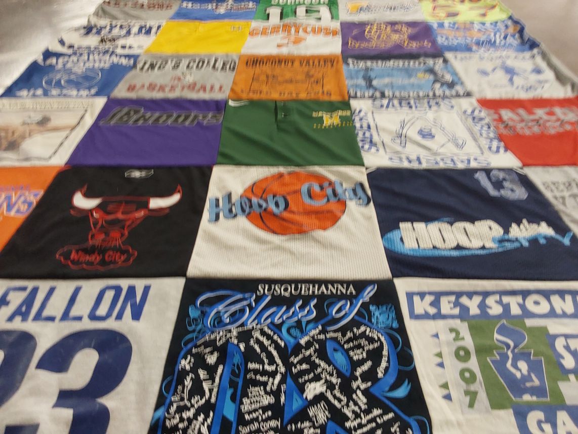 T-shirt quilt from susquehanna university by Lorie from PA