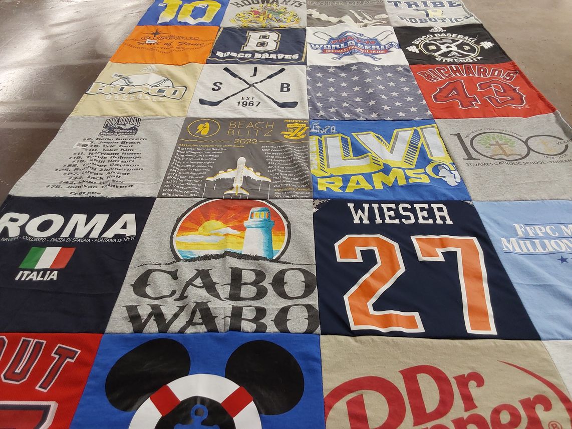 T-shirt quilt featuring none by Chad from CA